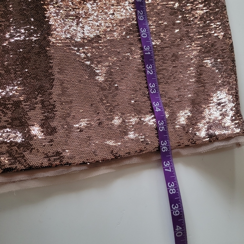 Calvin klein metallic rose gold sequin formal midi dress - Picture 6 of 15